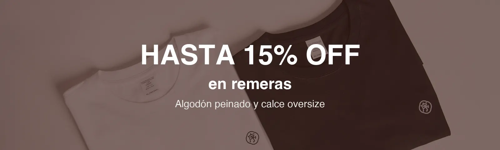 Hasta 15% OFF en remeras
